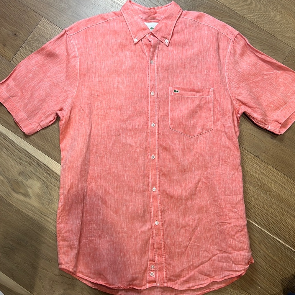 Lacoste linen button down shirt